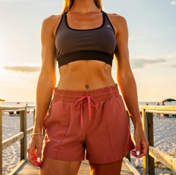 No Boundaries Pants - No Boundaries Coral Elastic Waistband